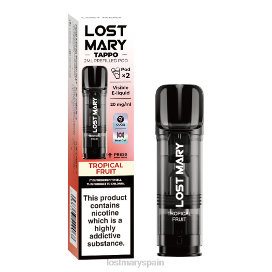Lost Mary Sabores- Z88TH182 fruta tropical vainas precargadas de miss mary tappo - 20 mg - paquete de 2